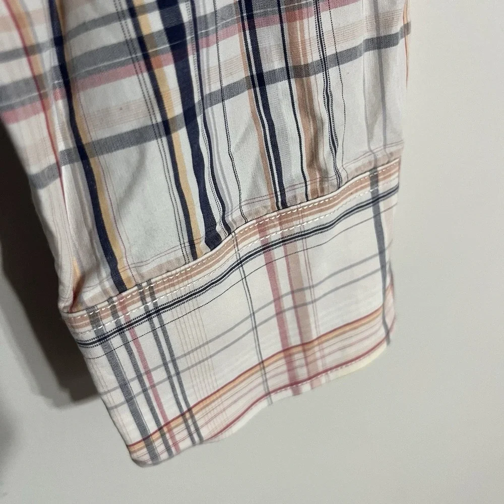 Men's Banana Republic Long Sleeve‎ Button Down Plaid Shirt Size Large Multicolor